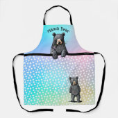 キニアートマママベアベビーベアオールオーバープリントエプロン エプロン (正面)