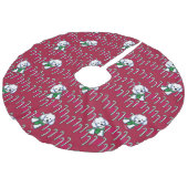 キニアートマルチーズクリスマスツリースカート フェイクリネンツリースカート (アングル)