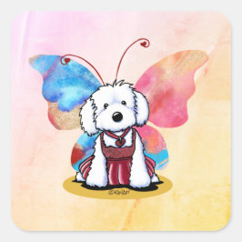 キニアートマルチーズ蝶 スクエアシール