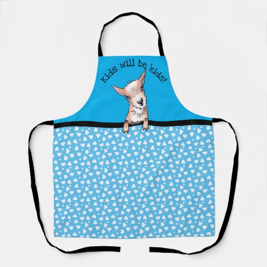 キニアートヤギ全周プリントエプロン エプロン (正面)