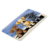 キニアートラブラドールビーチトリオフレキシマグネット マグネット (左側)