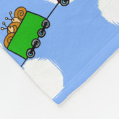 キニアートリトルボーイズトレインズフリースブランケット フリースブランケット (角)