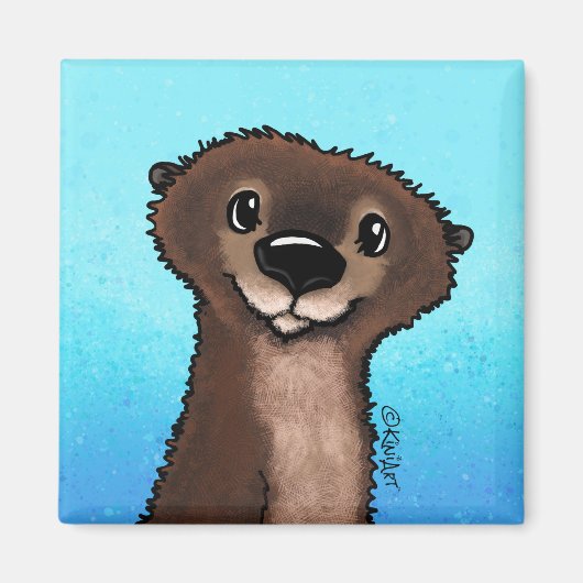 キニアートリバーオッター マグネット (正面)