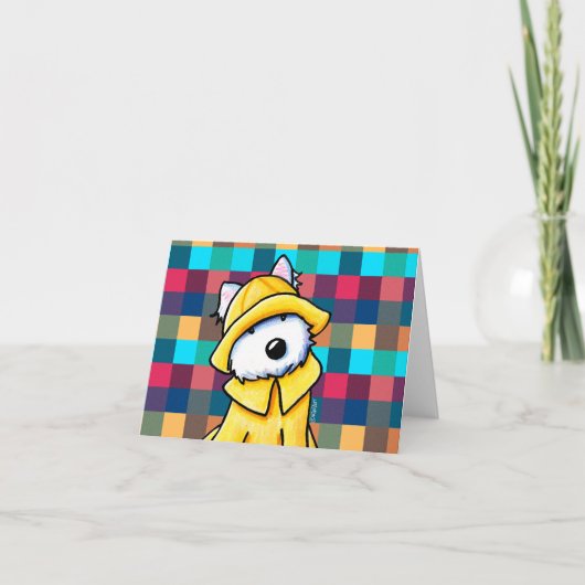 キニアートレインコートウェスティー サンキューカード (正面)