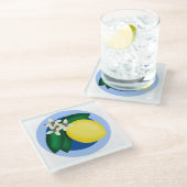 キニアートレモン ガラスコースター (アングル)