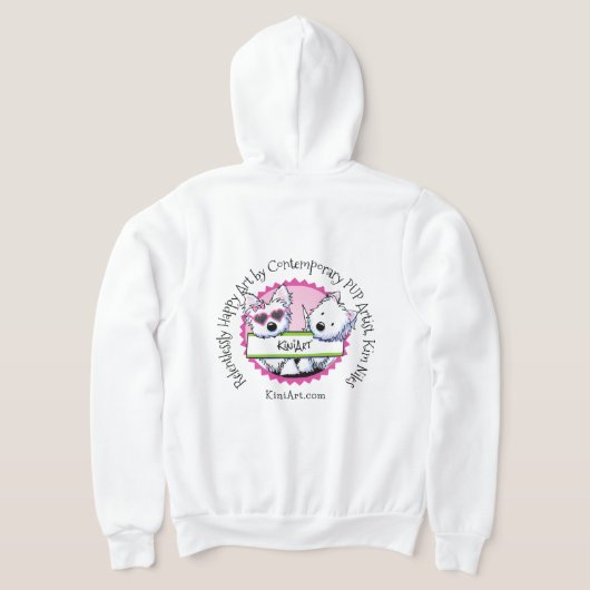 キニアートロゴギアジッパーフード付きスウェットシャツ パーカ (レイダウン裏面)