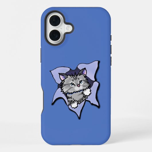 キニアート子猫ブラスト iPhoneケース (裏面)