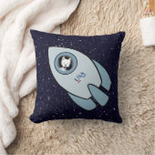 キニアート宇宙ロケットドッグウェスティー クッション (ブランケット)