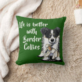 キニアート縁どコリーズ クッション (ブランケット)