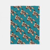 キニアート縁どテリアー フリースブランケット (正面)