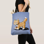 キニアート虎猫キティキャット トートバッグ (クローズアップ)