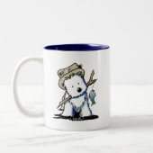 キニアート魚釣りウェスティムグ ツートーンマグカップ (左)