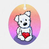 キニアート ウェスティー ハート セラミック オーナメント (裏面)