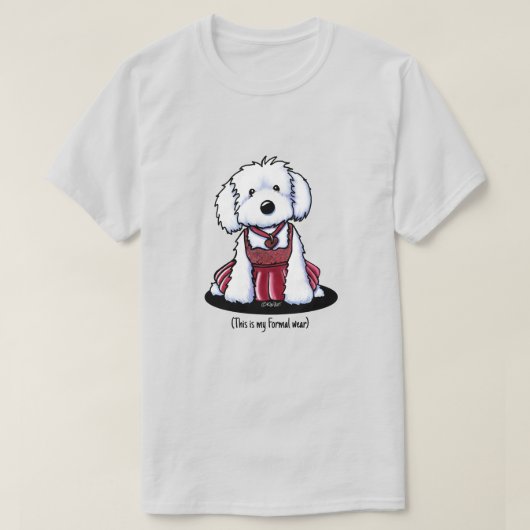キニアート フォーマルウェア マルチーズ Tシャツ (デザイン正面)