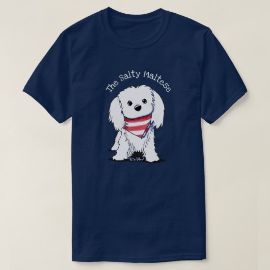 キニアート マルチーズ Tシャツ (デザイン正面)