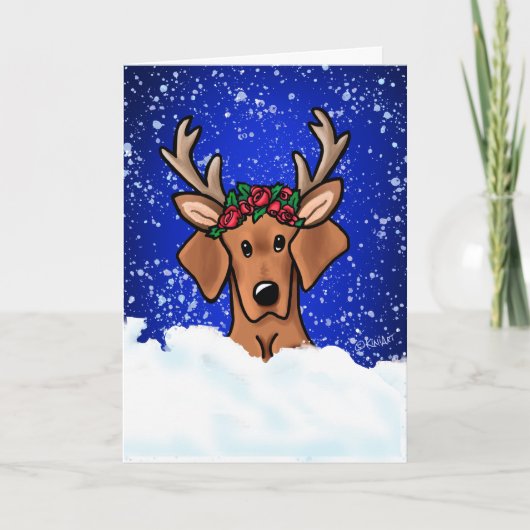 キニアート・ヴィズラ・ハウンド・ホリデーカード シーズンカード (正面)