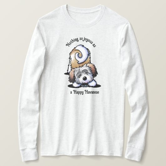 キニアールよくはしゃぐハバニーズ Tシャツ (デザイン正面)