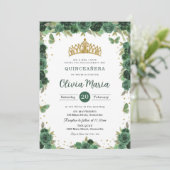 キニエニエラ エメラルドグリーン 花の蝶のティアラ 招待状 (スタンド正面)