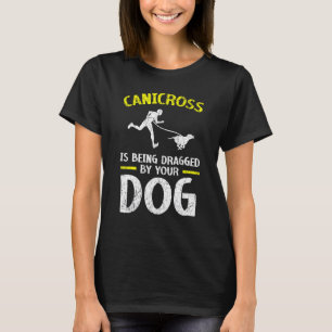 キニクロスは5Kランのためにあなたの犬にドラッグされている Tシャツ