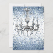 キネアネラエレガントグリッターブルーガウンパーティー 招待状 (裏面)