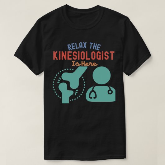キネシオロジストがリラックスをお手伝いします Tシャツ (デザイン正面)