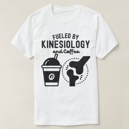 キネシオロジーとコーヒーに支えられて Tシャツ (デザイン正面)