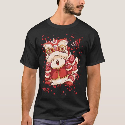 キネスうさぎドラゴンダンスの新年20 Tシャツ (正面)