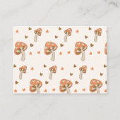 キノコおむつラッフル赤ちゃんシャワー |茶色のオレンジ エンクロージャーカード (裏面)
