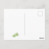 キノコおもしろいの水色の小さなネズミ ポストカード (裏面)