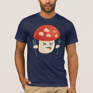 キノコおもしろいキャラクター毒 Tシャツ