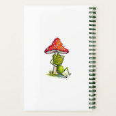 キノコお洒落の下で眠るカエル ノートブック (裏面)