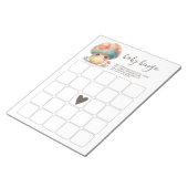 キノコお洒落ベビービンゴ ノートパッド (アングル)