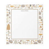 キノコお洒落型名前をカスタムする ノートパッド (正面)