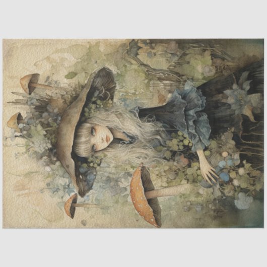 キノコお洒落妖精春フォレストNo1 薄葉紙 (正面)