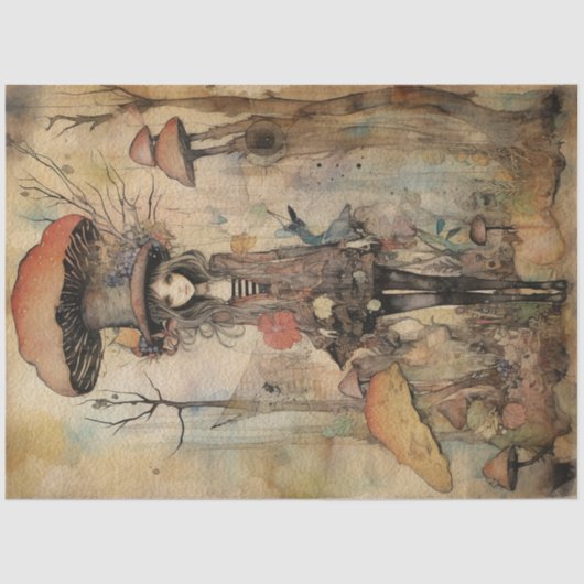 キノコお洒落妖精春フォレストNo2 薄葉紙 (正面)