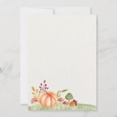 キノコお洒落幽霊秋ベビーシャワー サンキューカード (裏面)