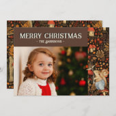 キノコお洒落林の森のクリスマスフォト シーズンカード (正面/裏面)