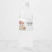 キノコお洒落菌秋ベビーシャワー ペットボトルラベル (正面)