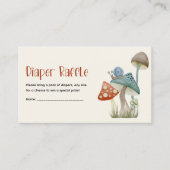 キノコお洒落赤ちゃんシャワーおむつラッフル エンクロージャーカード (正面)