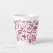 キノコさくらんぼ カフェラテマグ (正面)