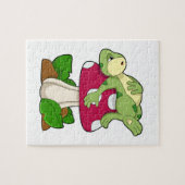 キノコで寝るカエル ジグソーパズル (横)