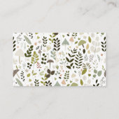 キノコで本の赤ちゃんシャワーを持ってくる プレイスカード (裏面)