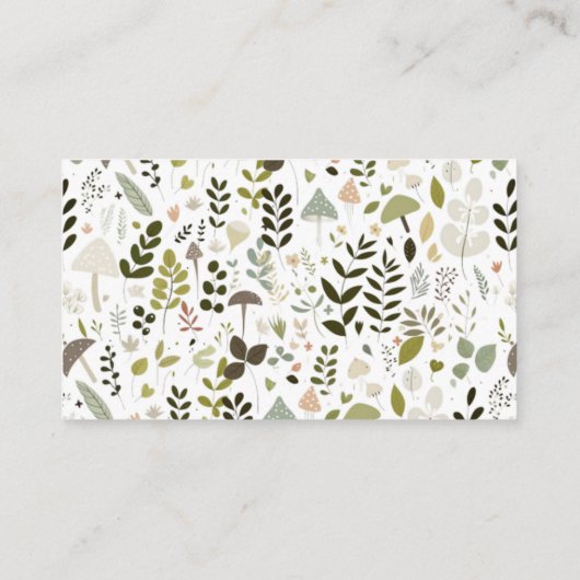 キノコで本の赤ちゃんシャワーを持ってくる プレイスカード (裏面)