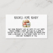 キノコで本の赤ちゃんシャワーを持ってくる プレイスカード (正面)