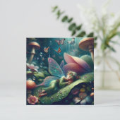 キノコで眠る妖精 | ブランク カード (スタンド正面)