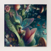 キノコで眠る妖精 | ブランク ジグソーパズル (横)