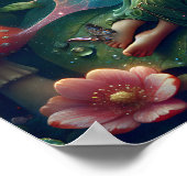 キノコで眠る妖精 | ブランク ポスター (角)