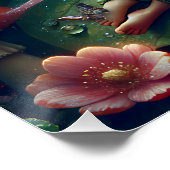 キノコで眠る妖精 | ブランク ポスター (コーナー)