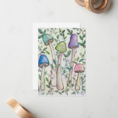 キノコとつる植物 ノートカード (正面/裏面インサイチュ)