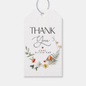 キノコとイチゴ赤ちゃんシャワーまたは誕生日 ギフトタグ (正面)